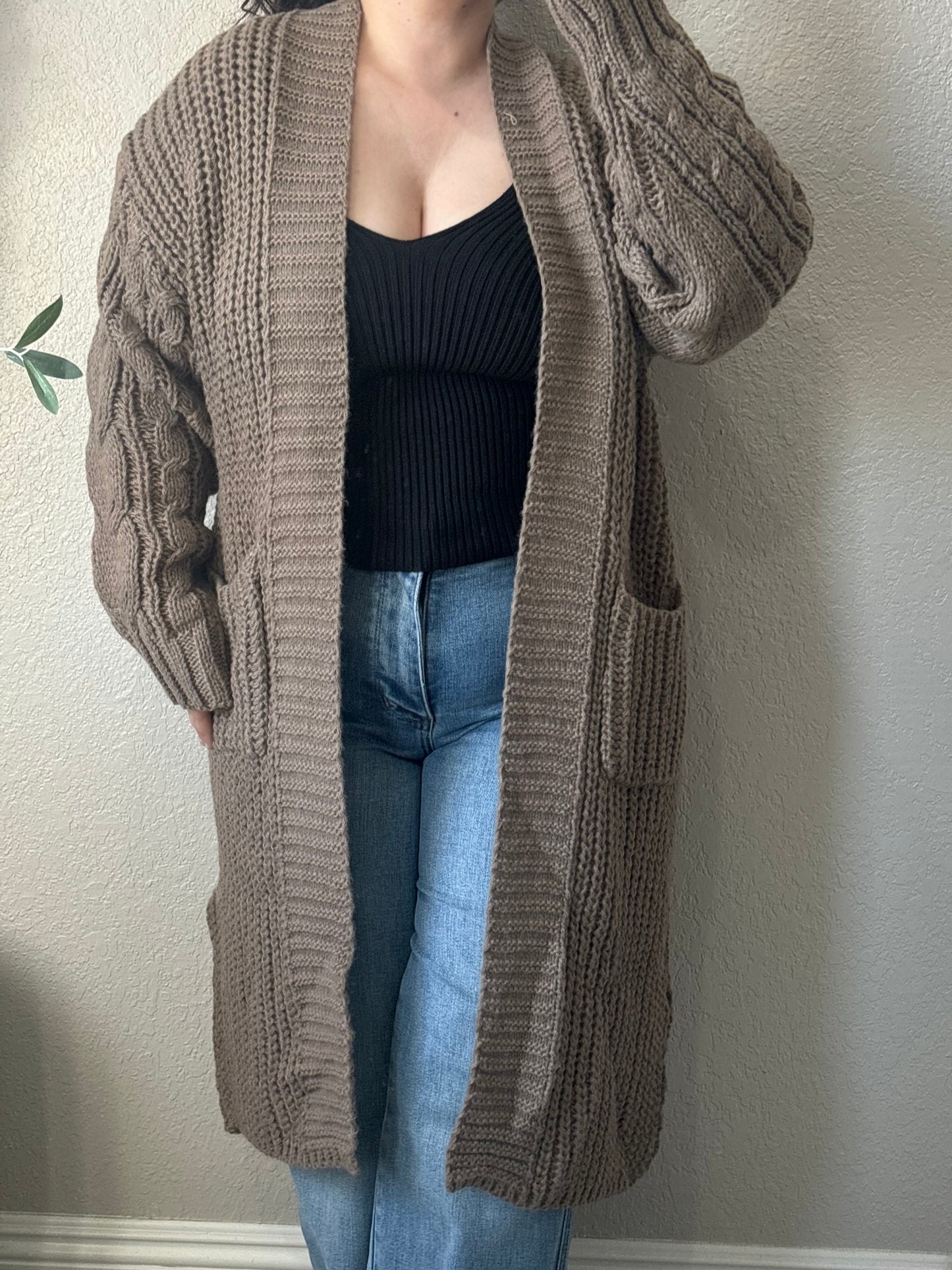Morning Brew Cardigan (Mocha)