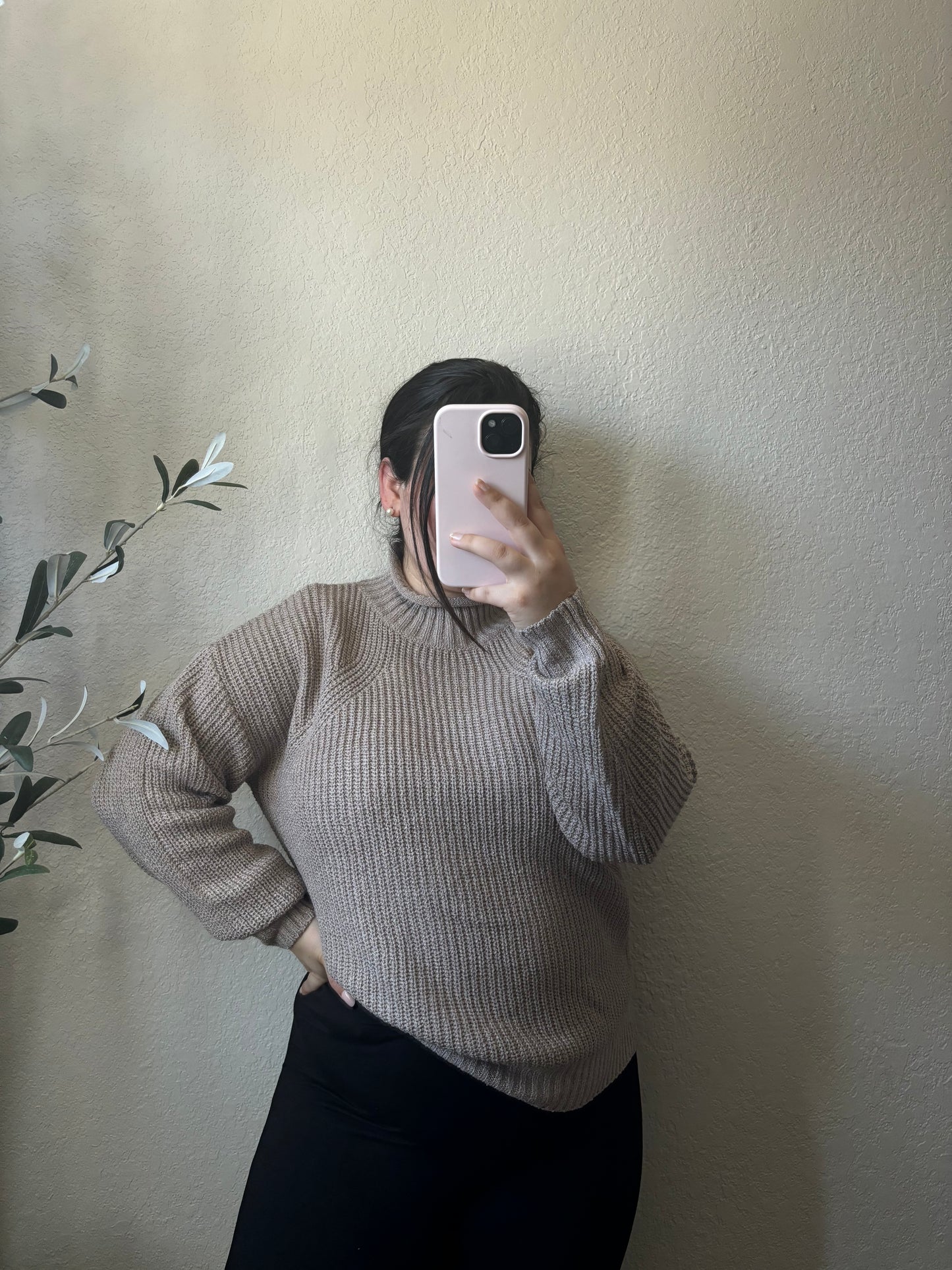 Chunky Knit Mockneck Sweater