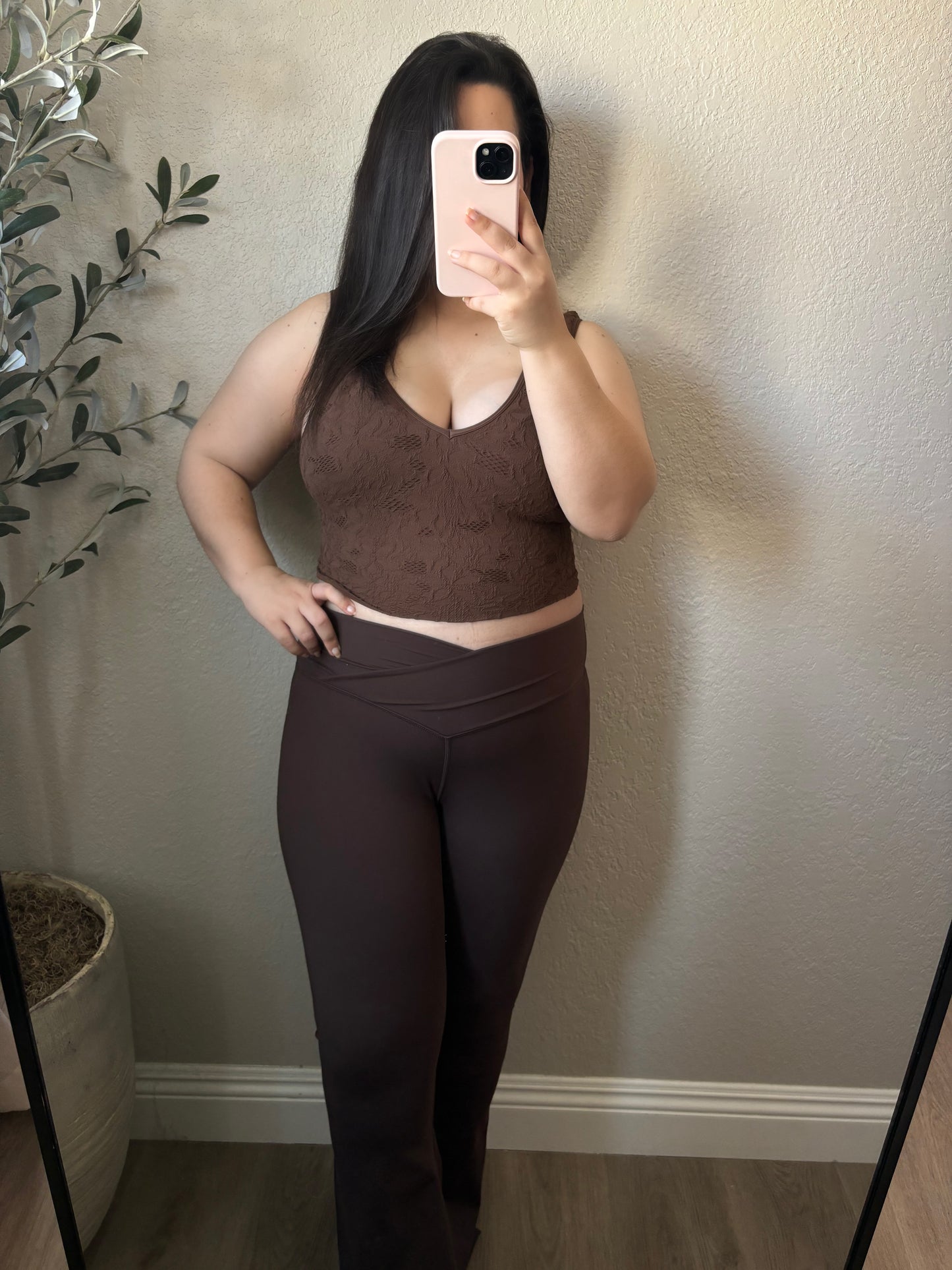 Lulu Crossover Flare Leggings