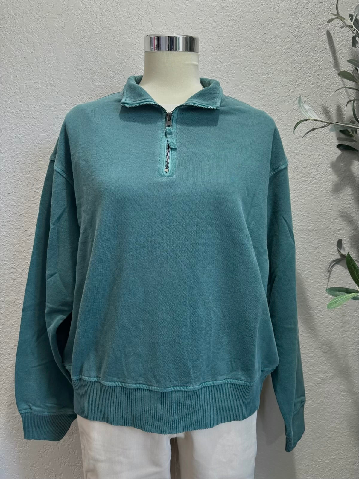 Lina French Terry Pullover- Hunter Green