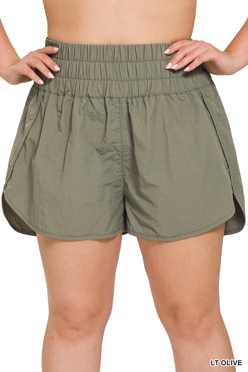 Extra Curvy Alex Windbreaker Shorts (More Colors)