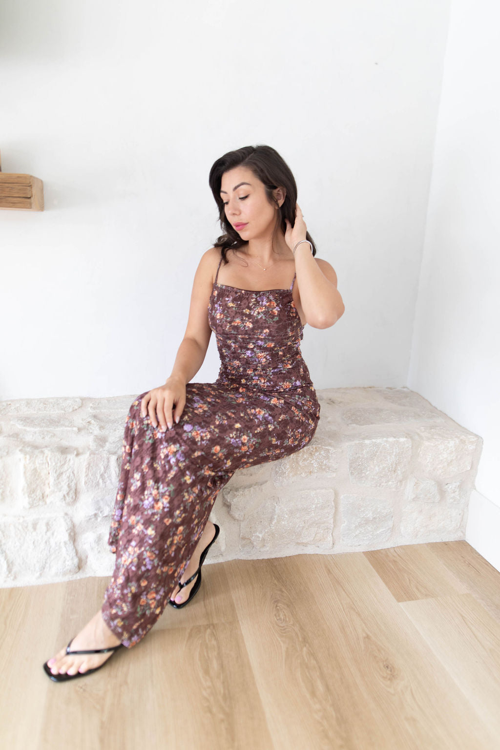 Wildflower Maxi Dress (Brown)