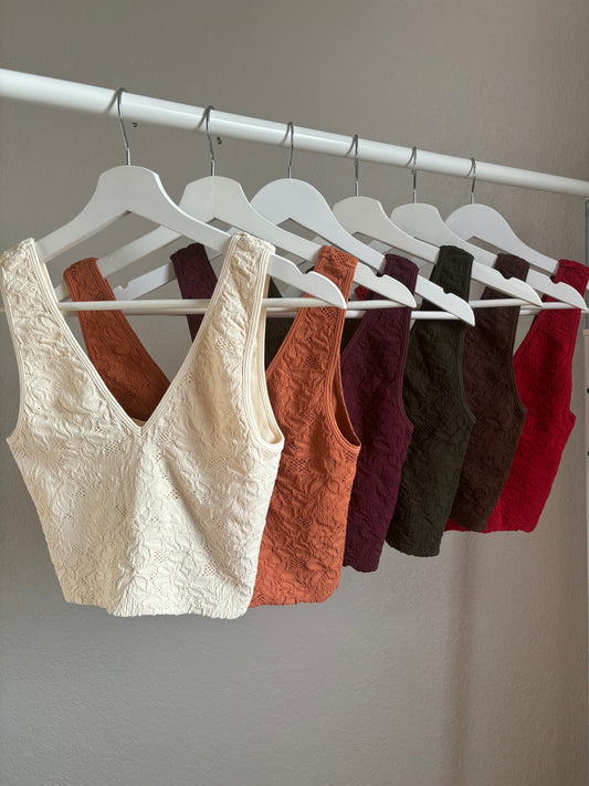 Raena Lace V-Neck Tank