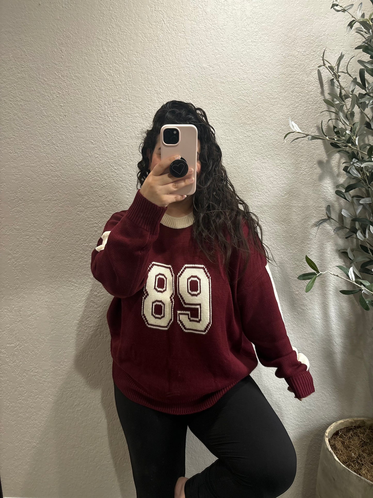 The Sideline Sweater- Merlot