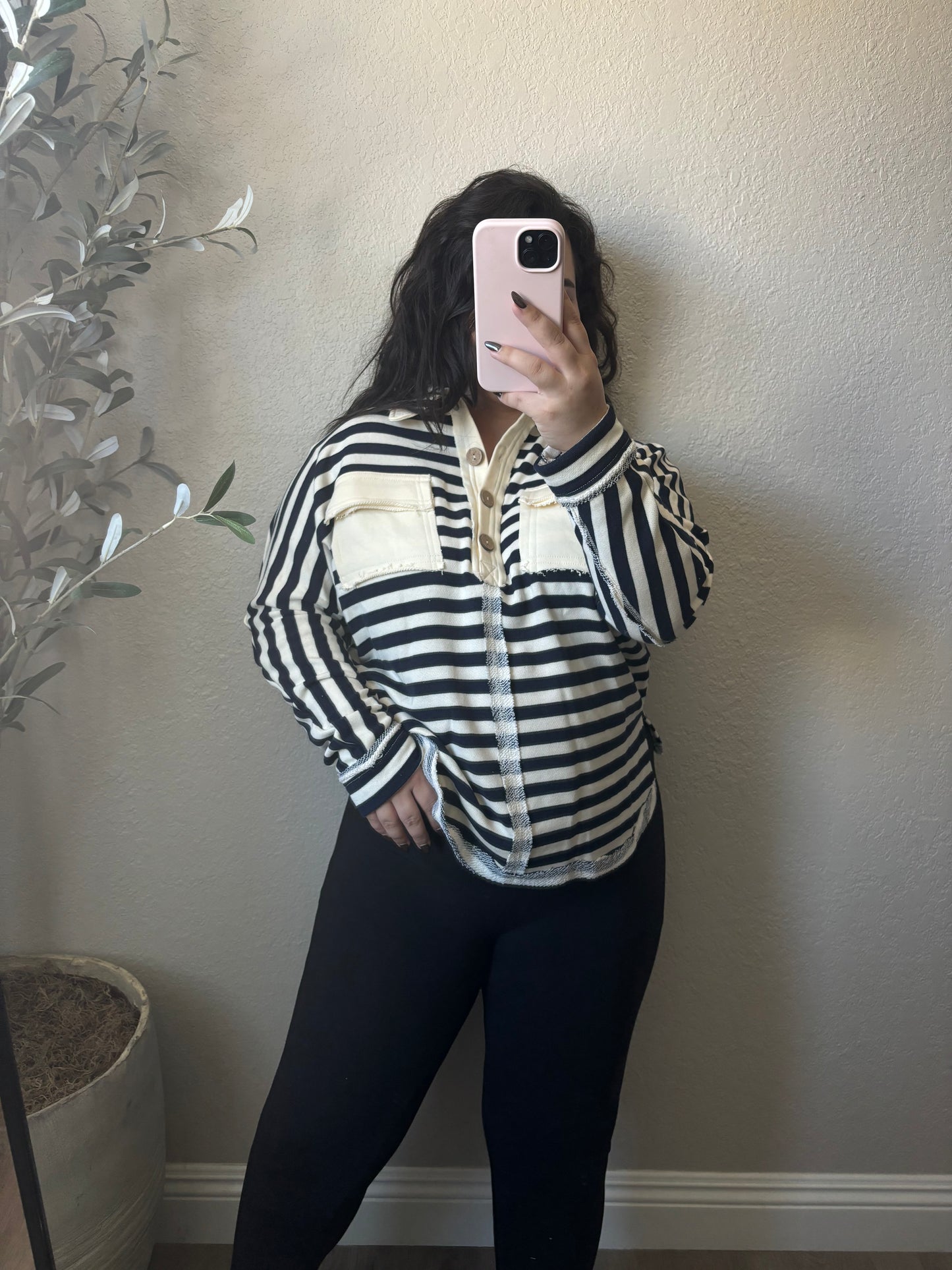 Sailor Knit Top- Navy