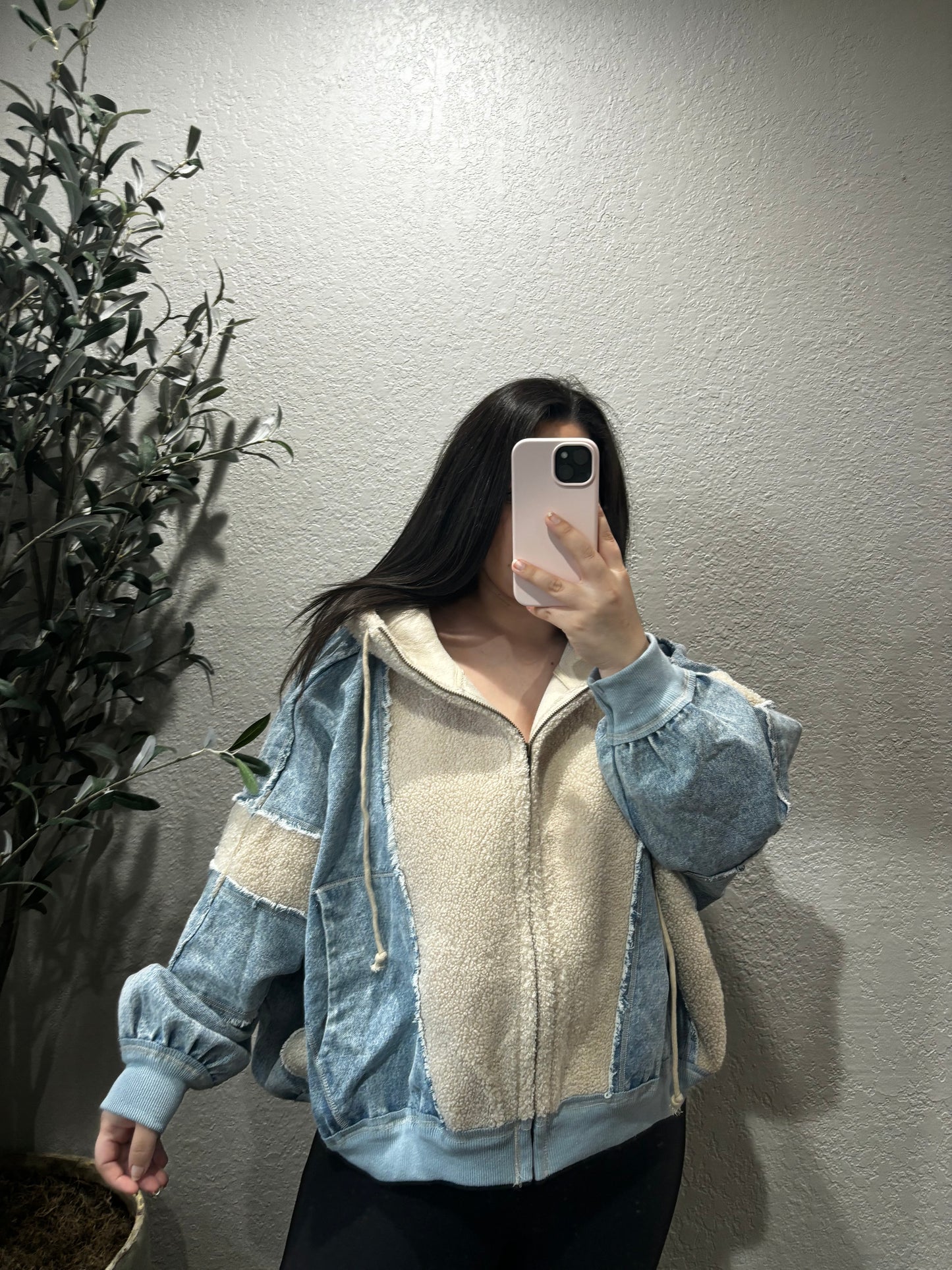 Alicia Sherpa Denim Jacket