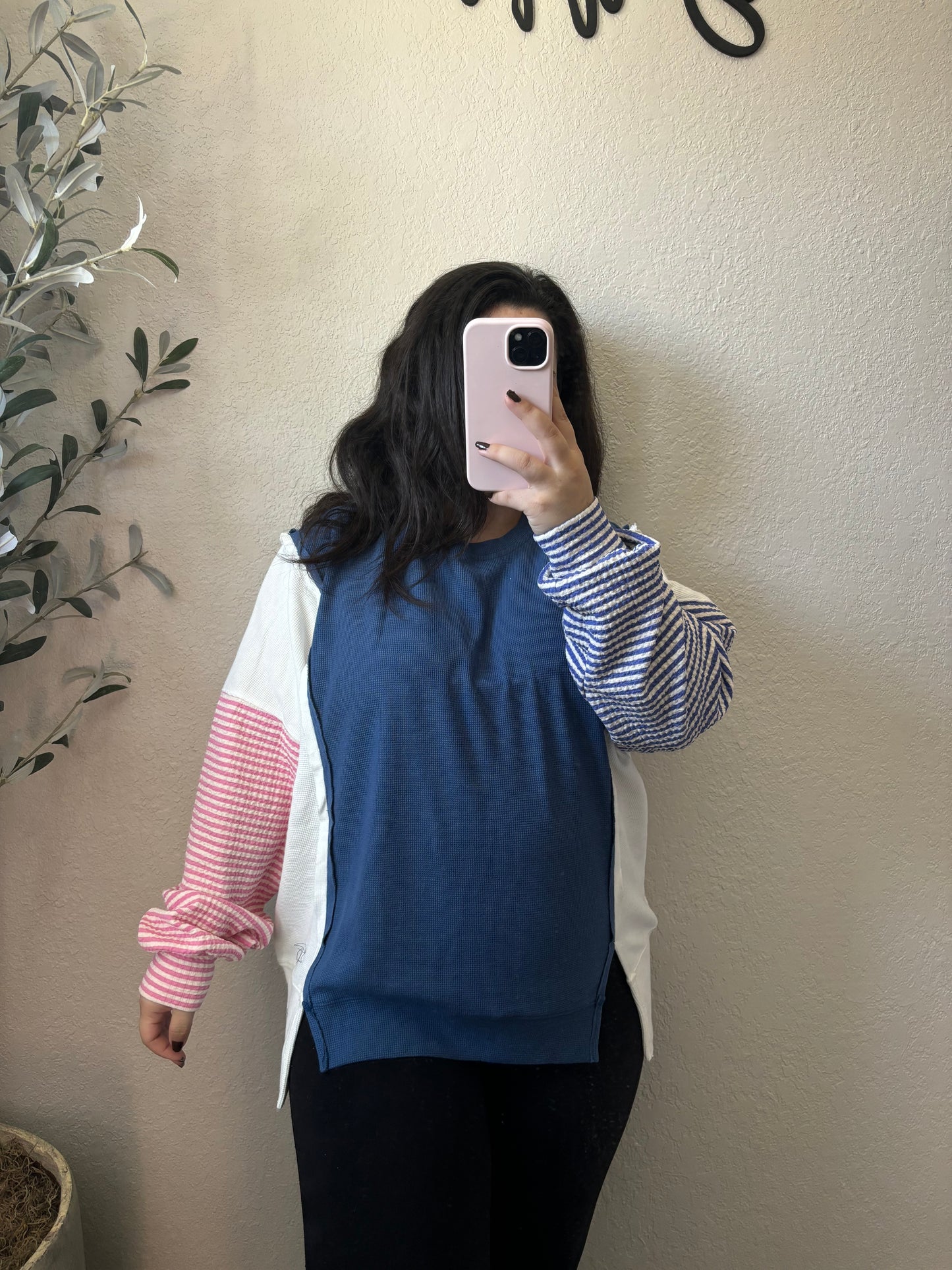 Zaira Color Block Pullover