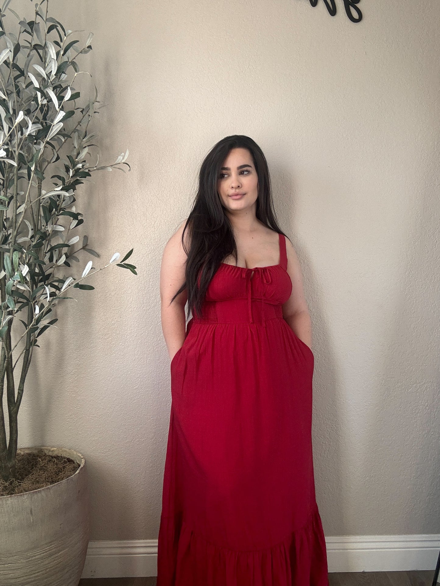 All Yours Maxi Dress- Red