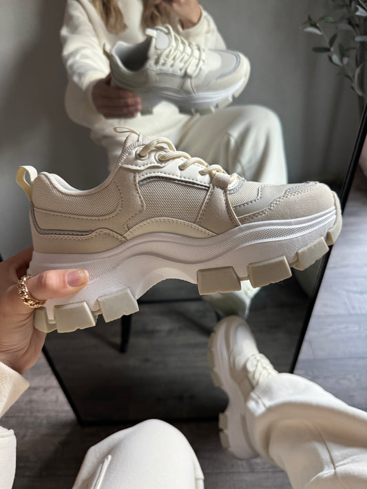 Camila Chunky Sneaker (Beige)