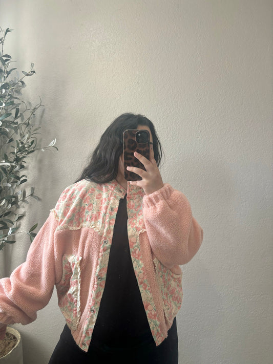 Pink Posy Sherpa