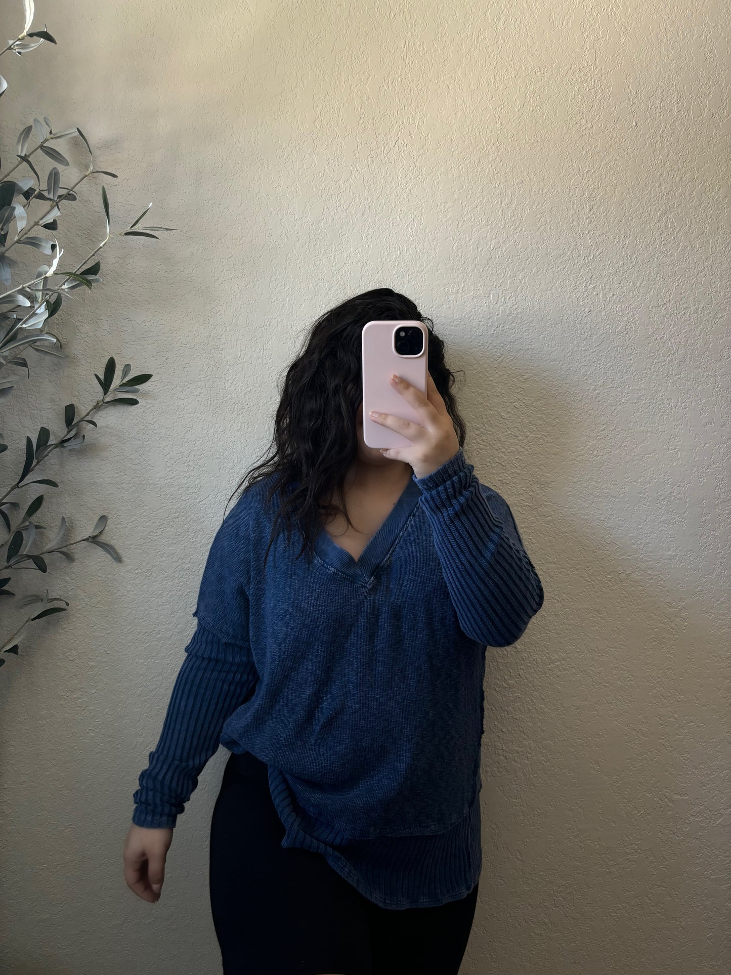 Gianna Sweater Top (Navy)