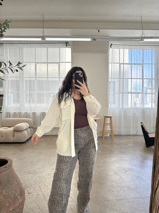 Vanilla Harvest Button Up- Cream