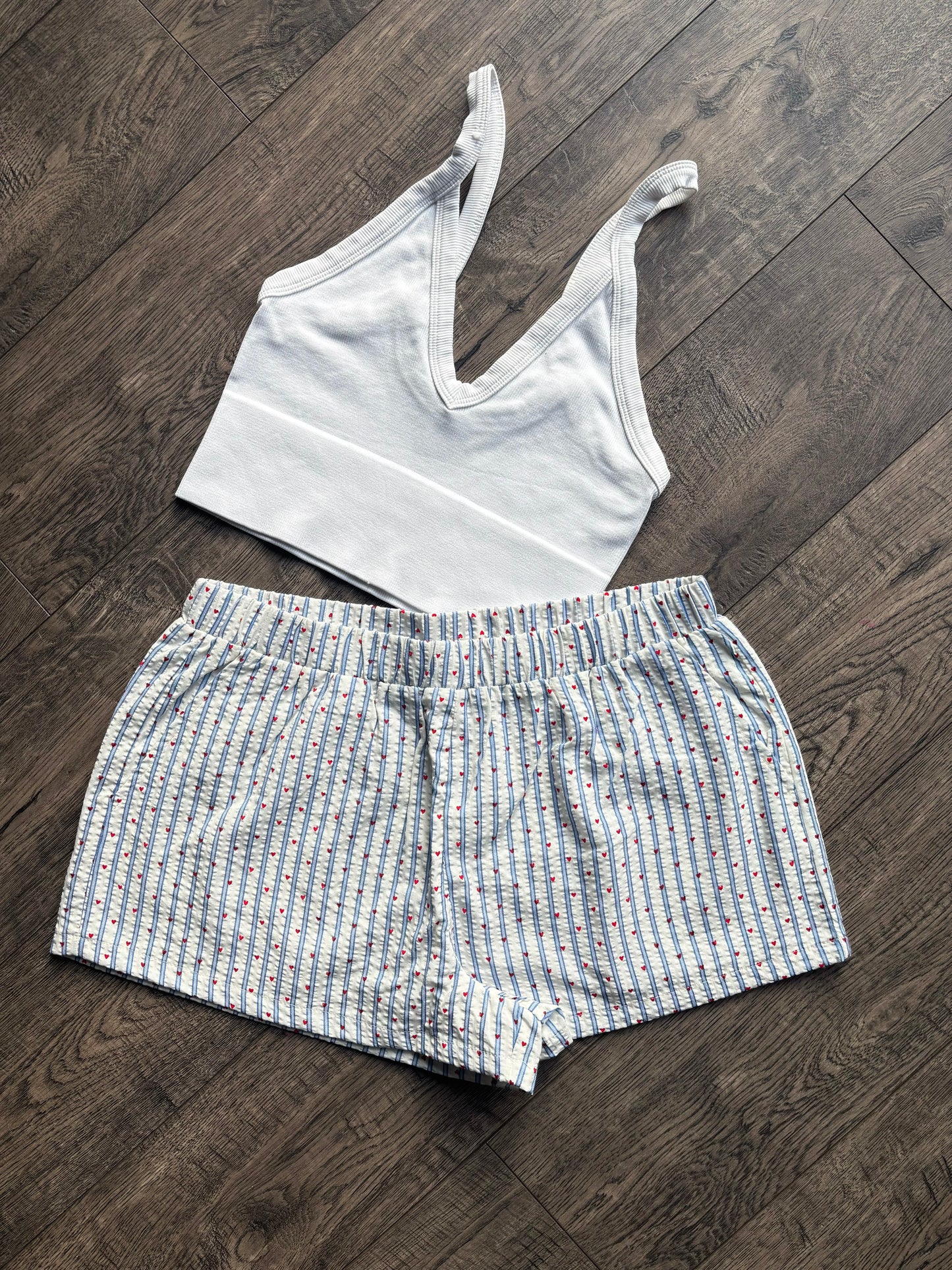 Give You My Heart Striped Shorts