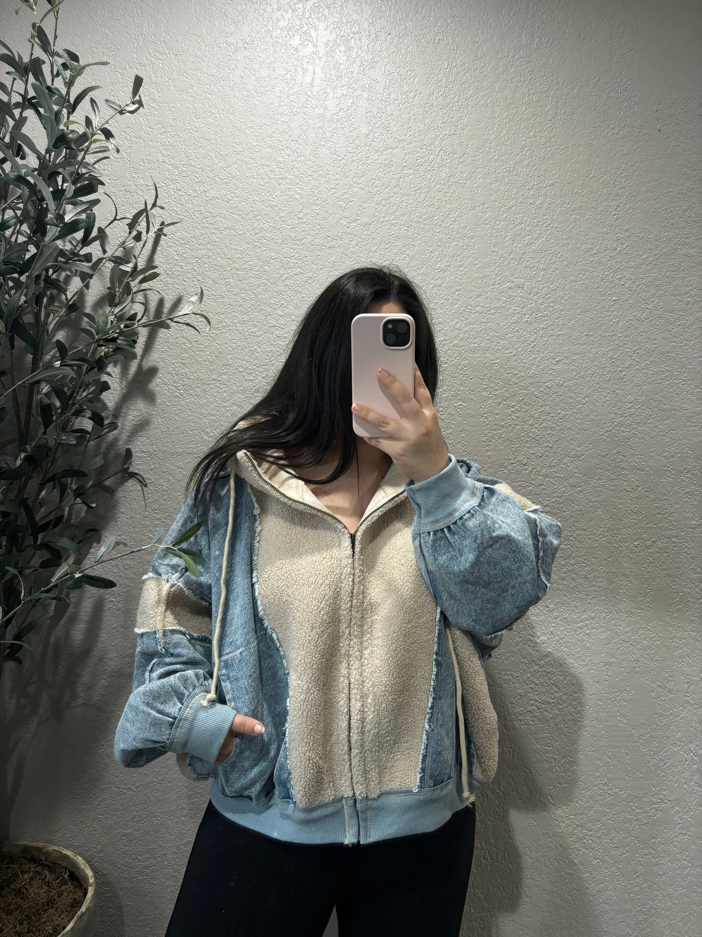 Alicia Sherpa Denim Jacket