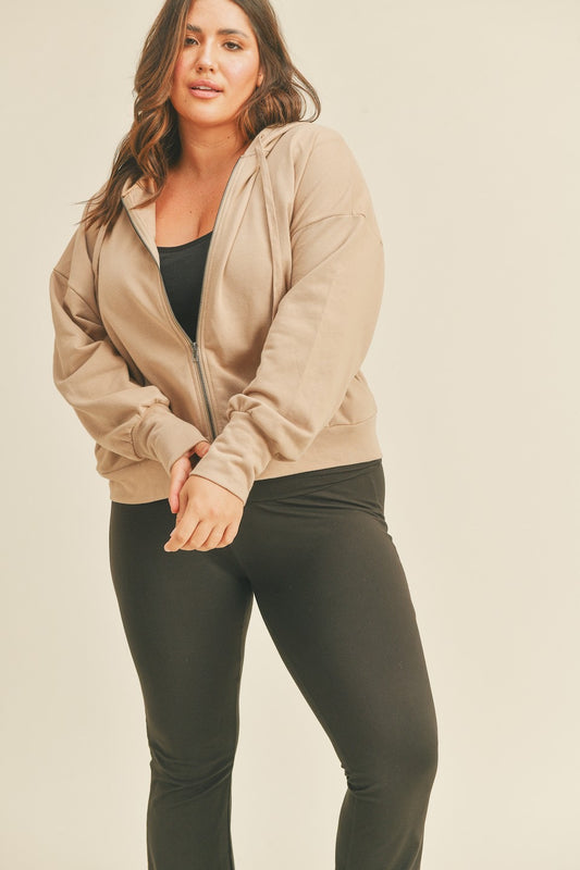 Extra Curvy French Terry Zip Up Hoodie