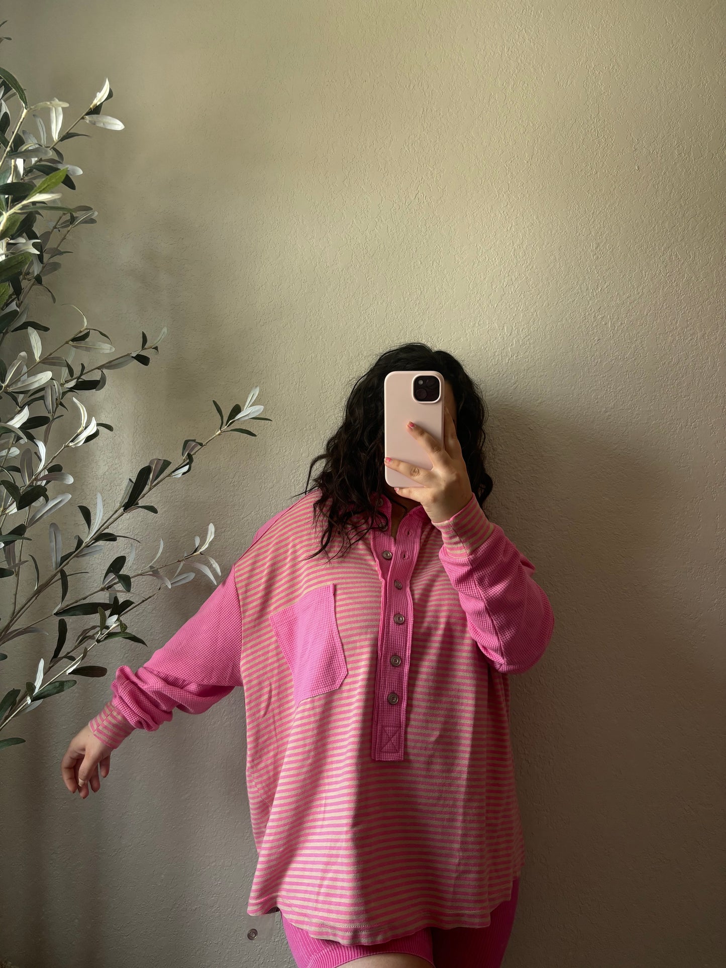 Pretty in Pink Oversized Pullover