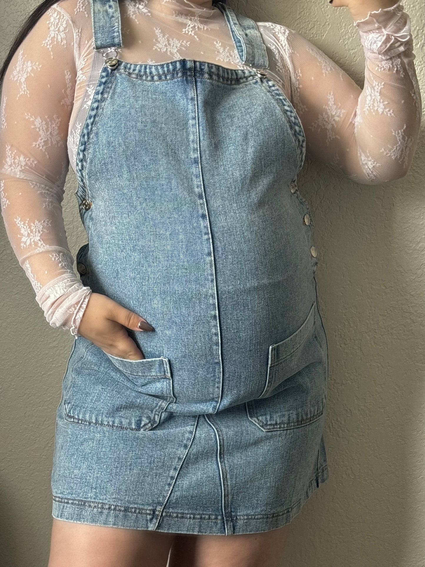 Everly Denim Overall Dress
