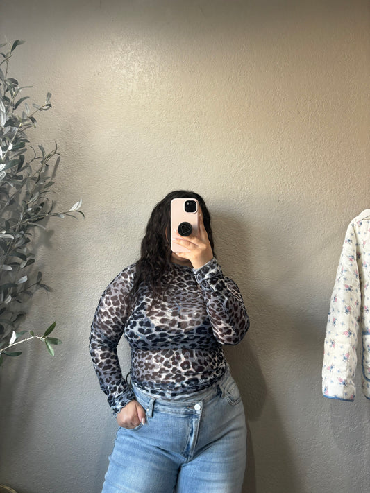 Midnight Spots Mesh Top