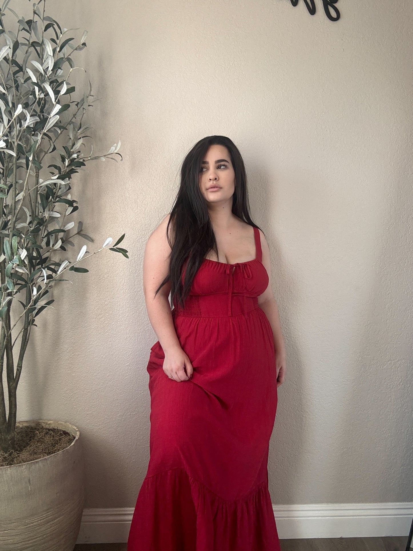 All Yours Maxi Dress- Red