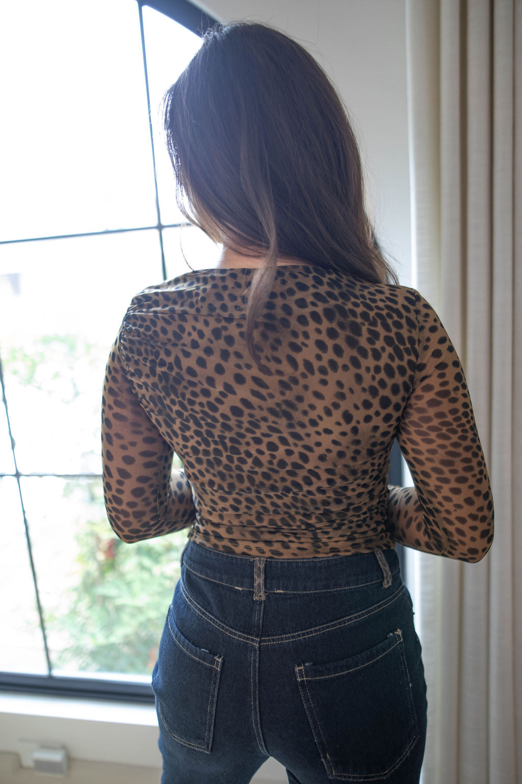 Noir Dusk Boat Neck Top (Leopard)