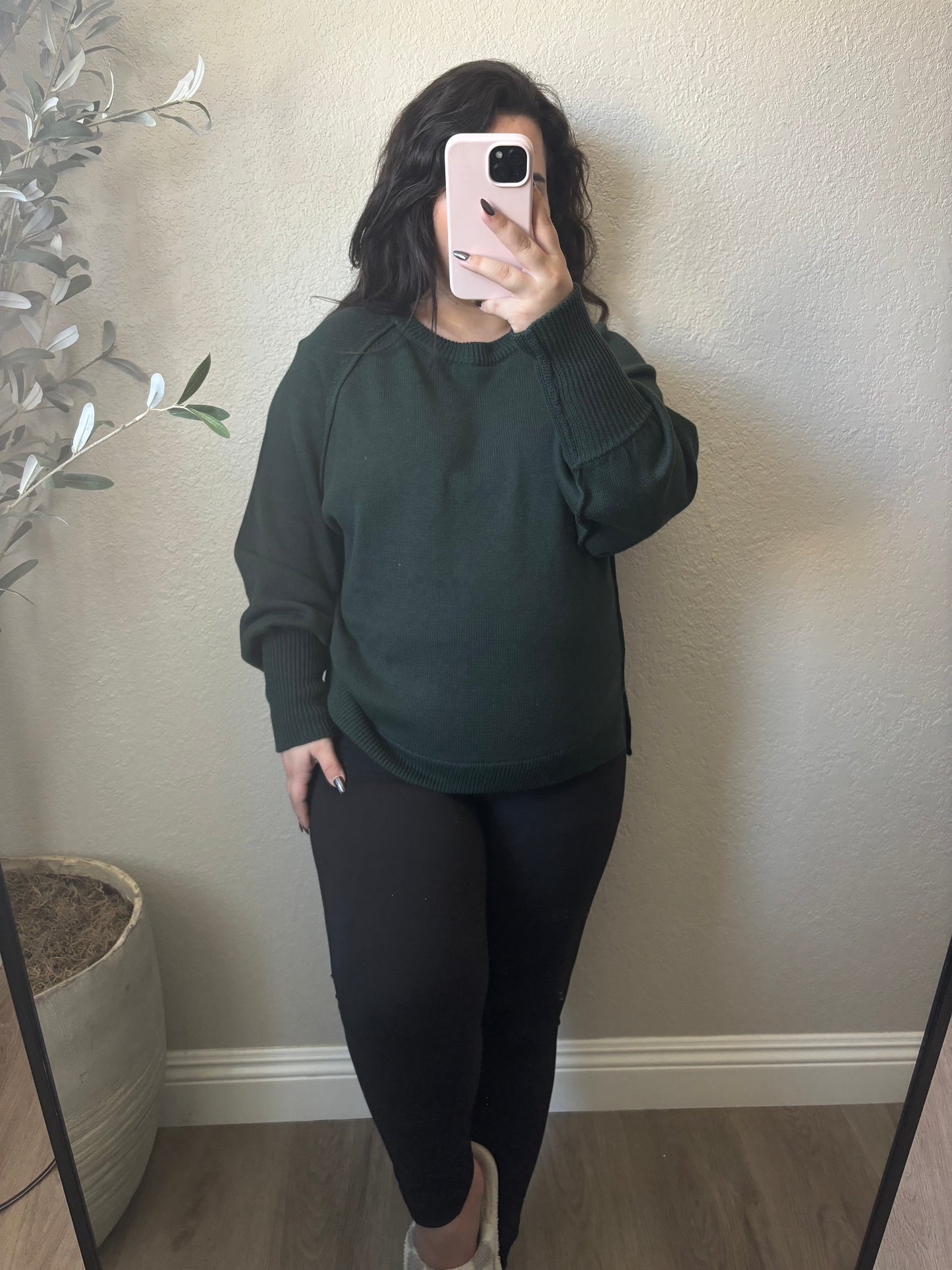 Luna Pullover- Hunter Green