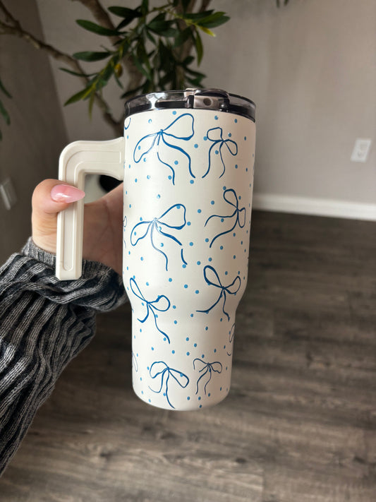 Bows & Polka Dots Tumbler- 20oz