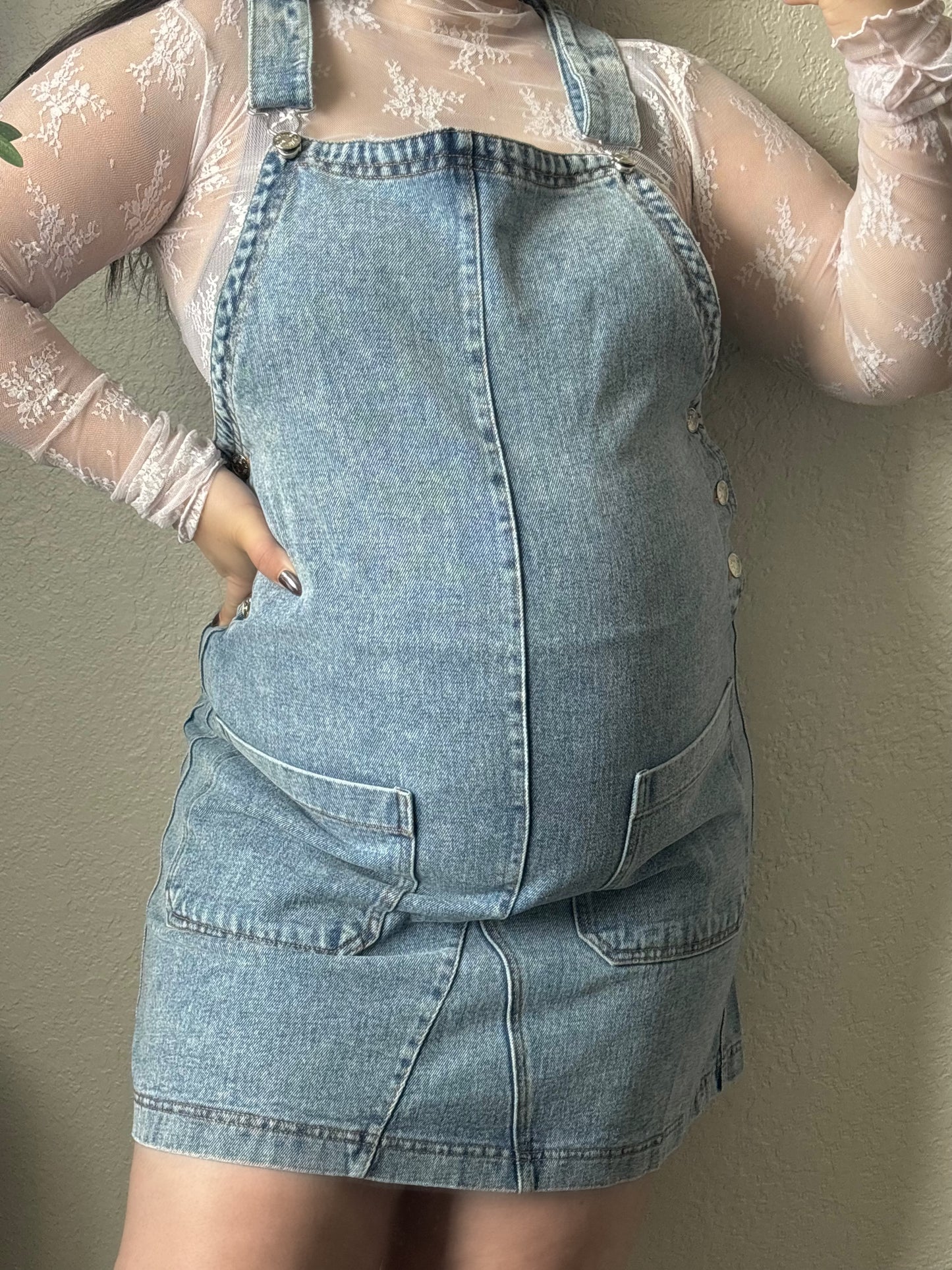 Everly Denim Overall Dress