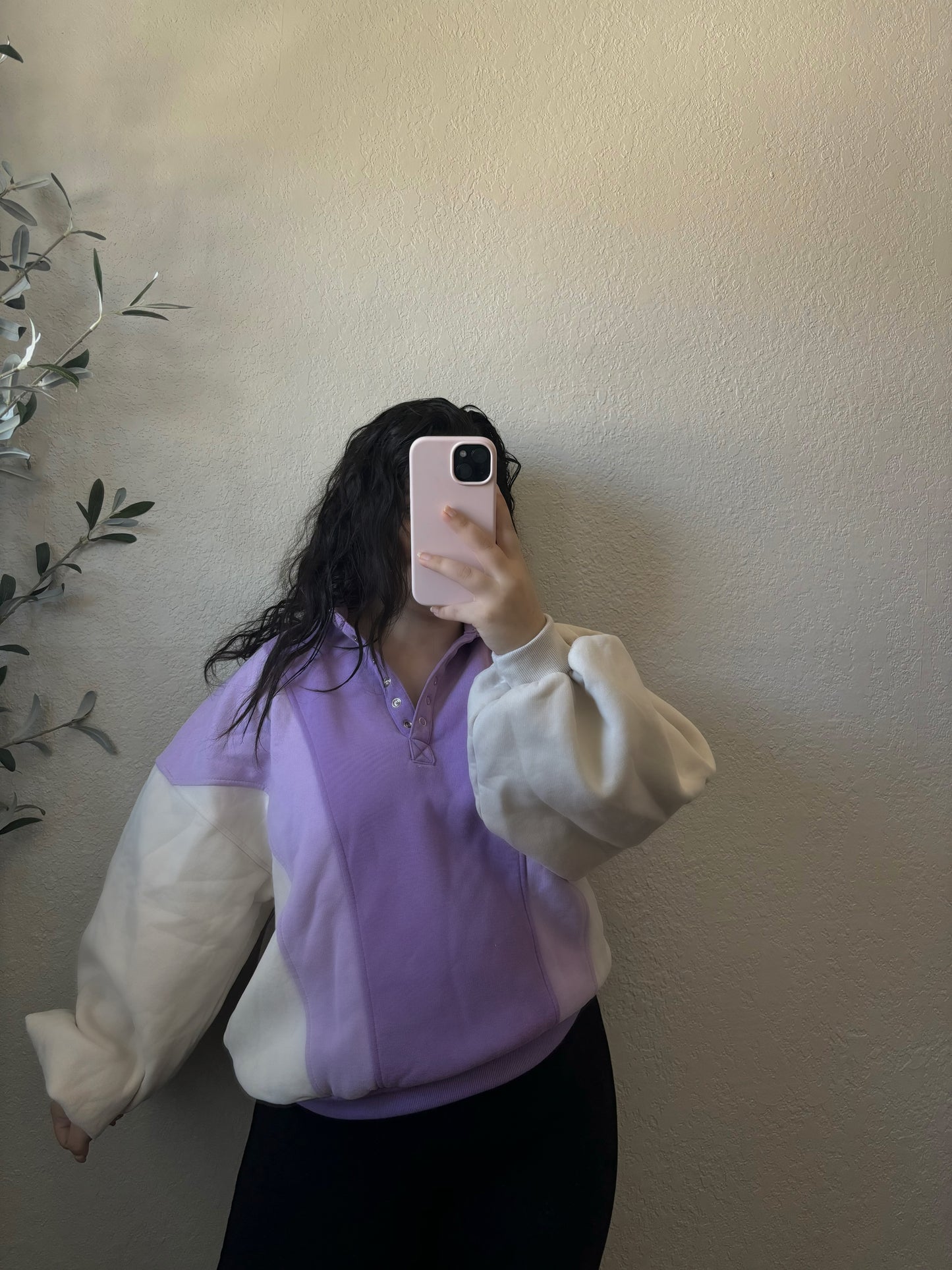 Adaline Color Block Pullover (Lavender)