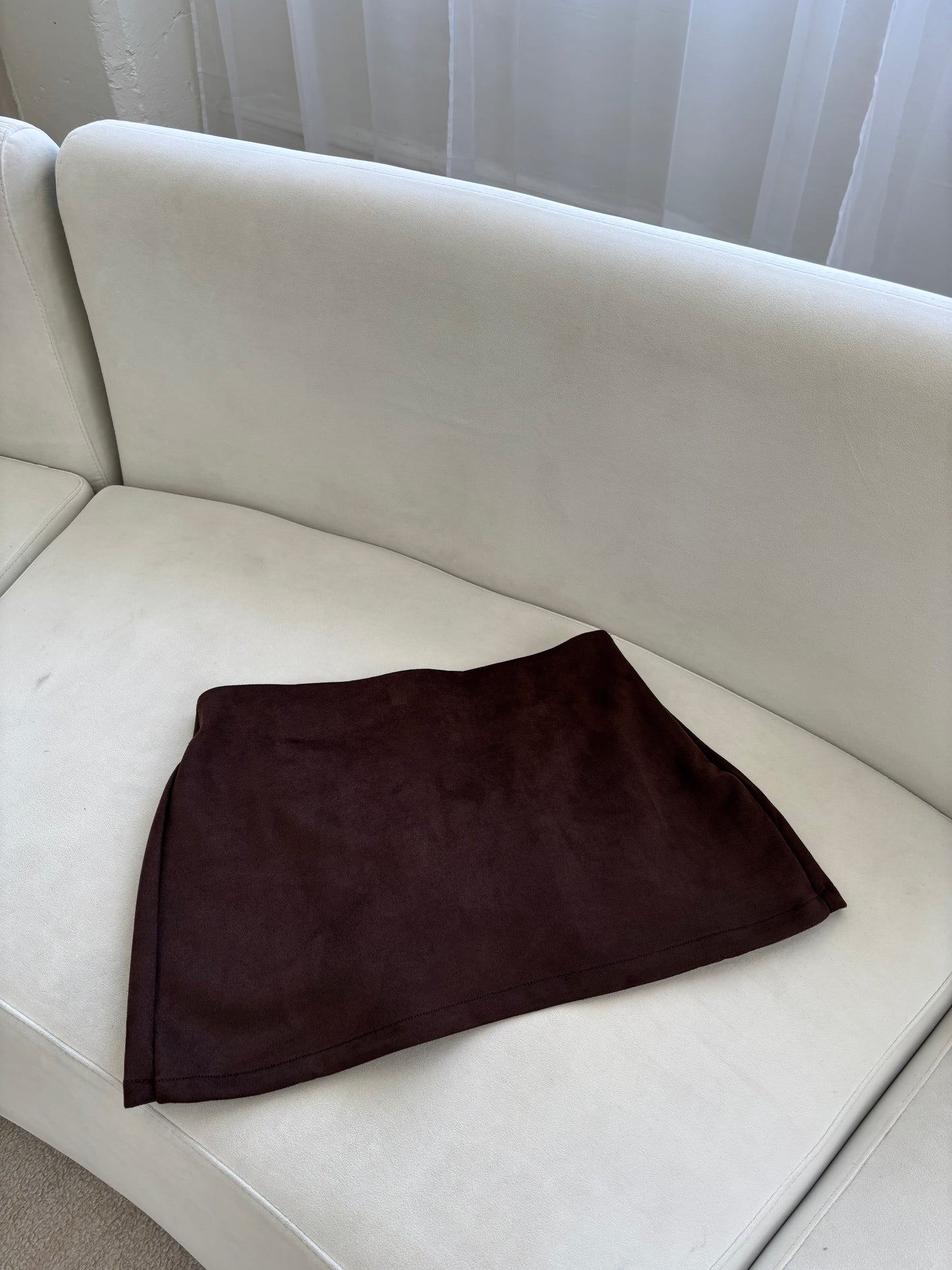 Brown Sugar Suede Skort