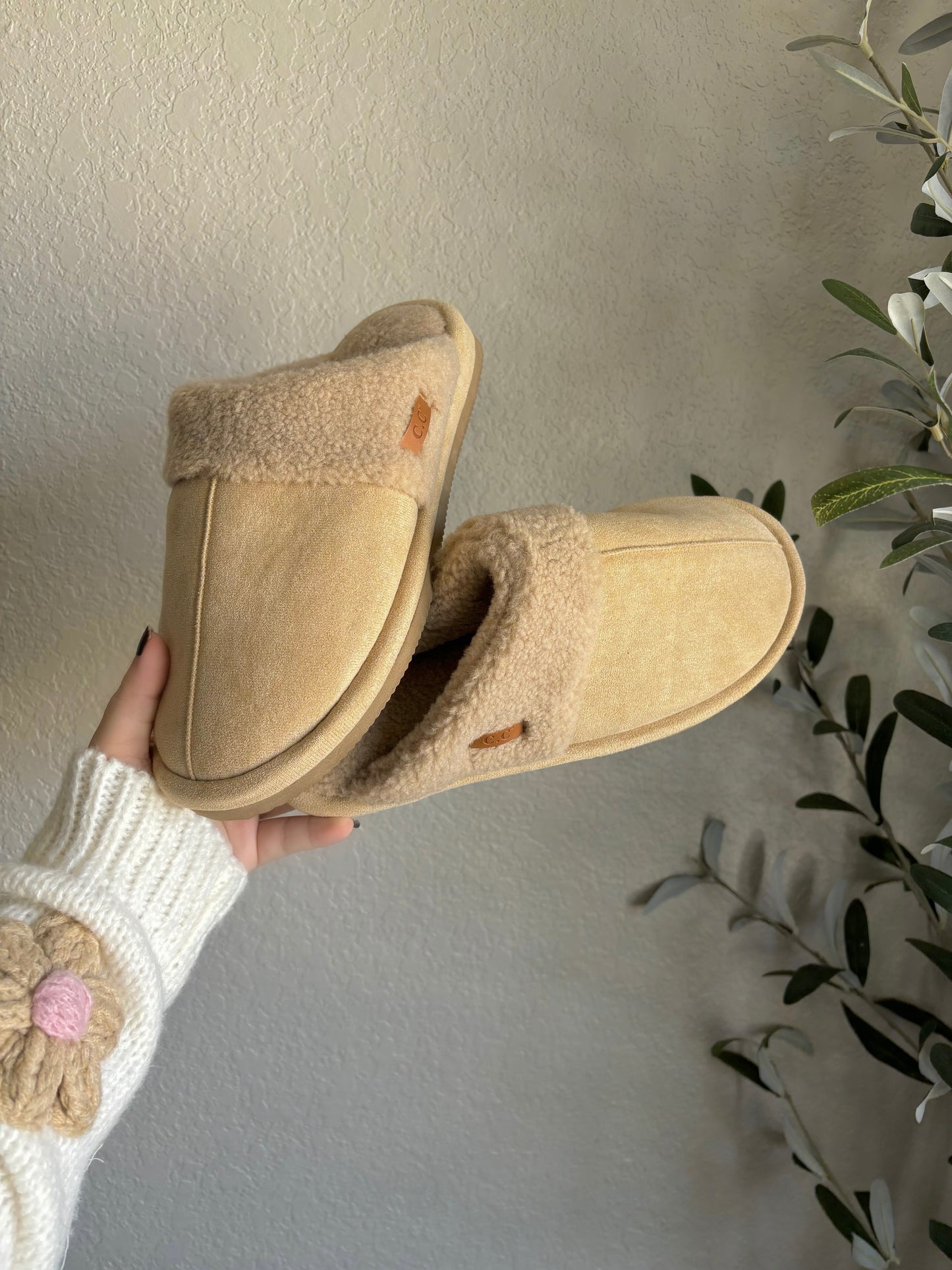 C.C Dark Beige Slippers