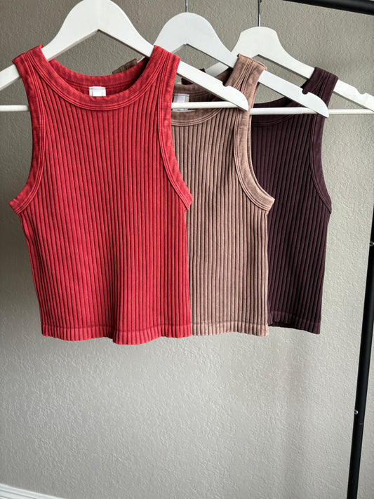 Celeste Vintage Wide Ribbed Tank