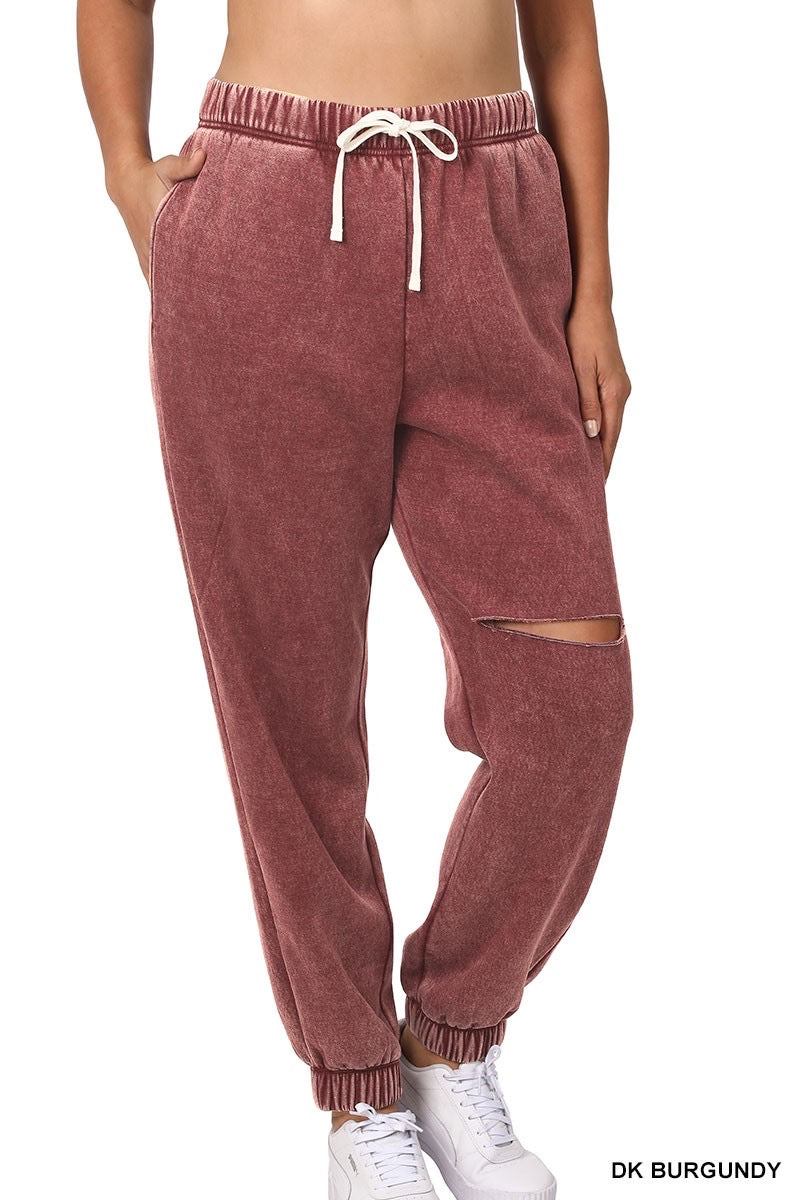 Extra Curvy Nora Acid Wash Joggers (More Colors)