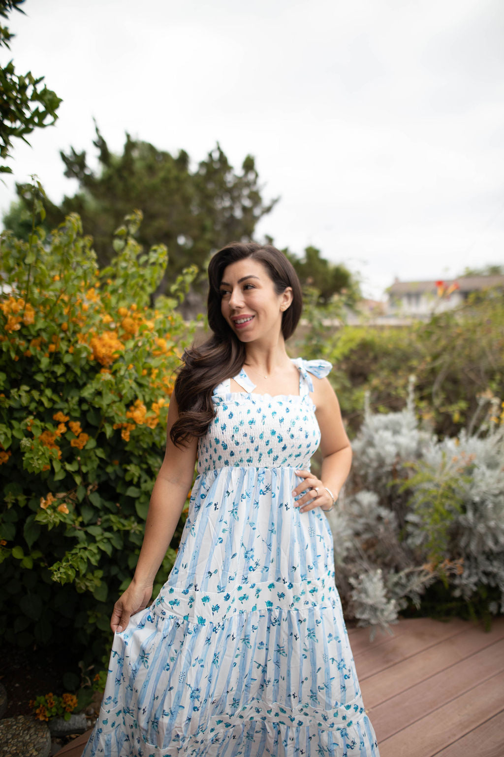 Bluebell Bliss Maxi Dress (Sky Blue)