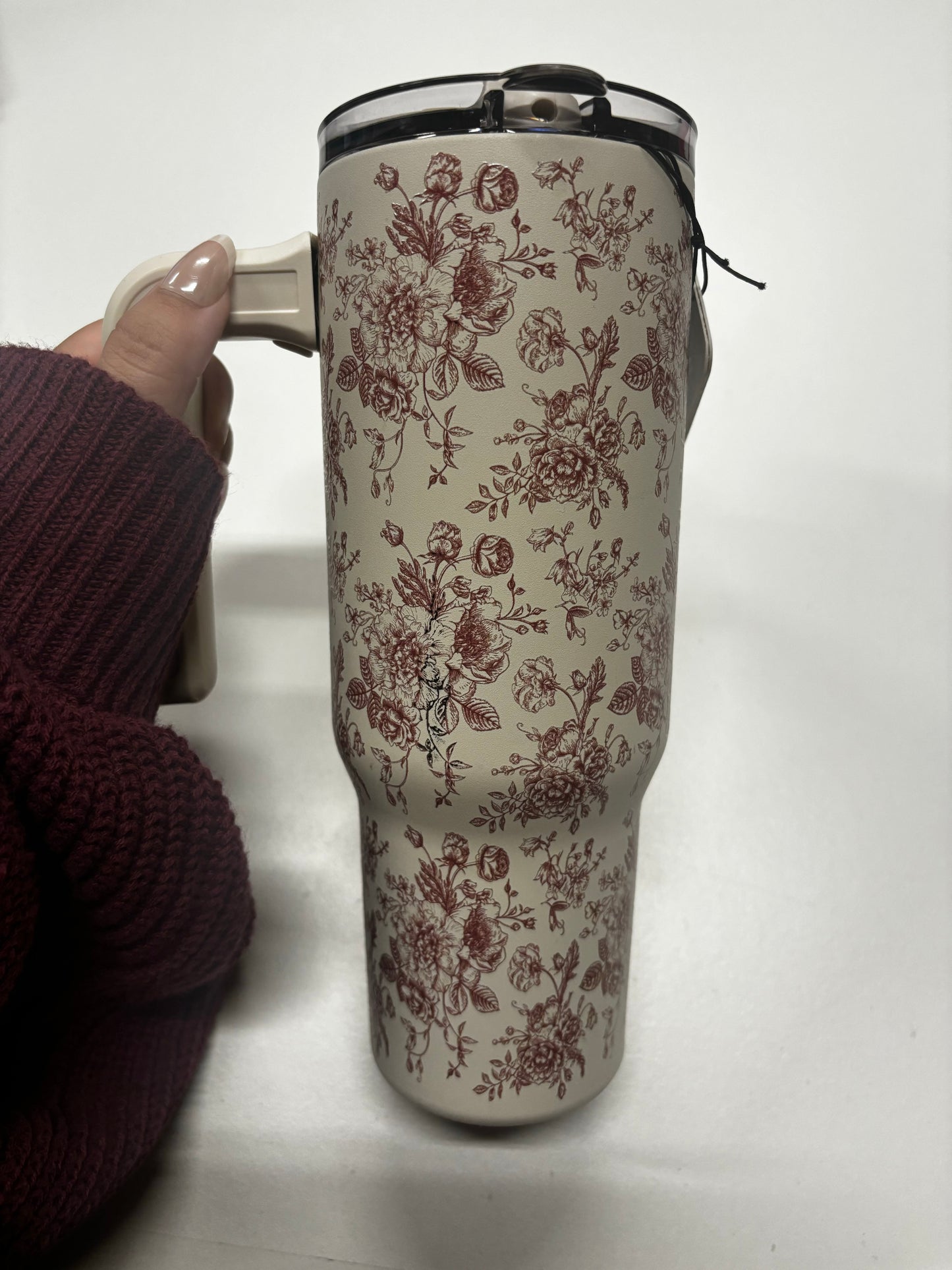 Rosewood Toile Tumbler
