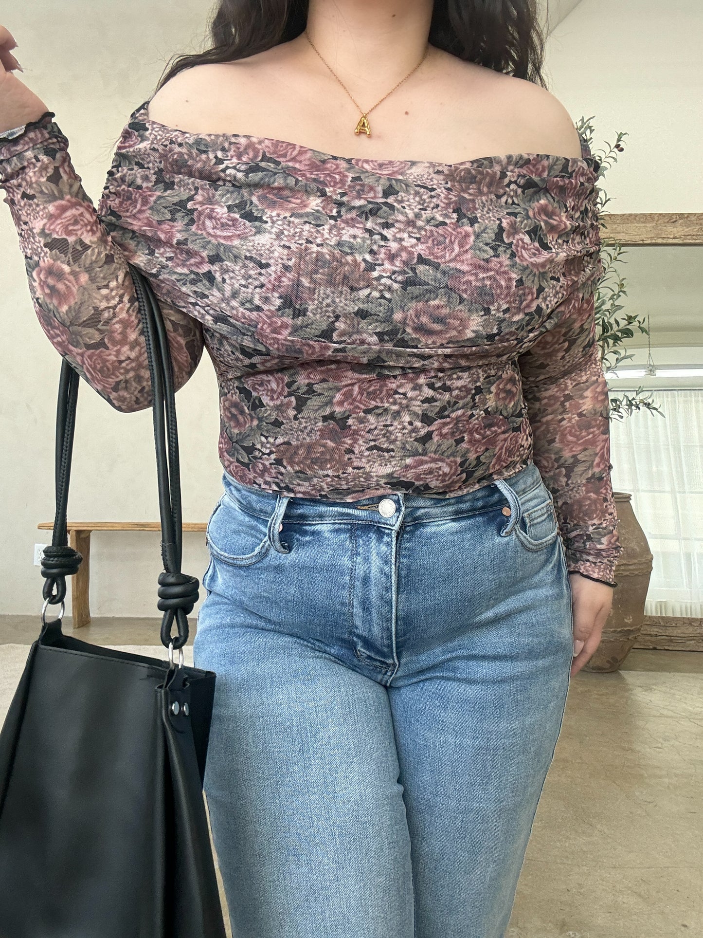 Garden Muse Bodysuit- Black