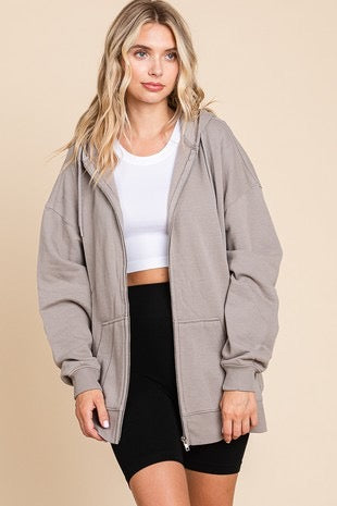 Aisha Oversized Zip Up (More Colors)