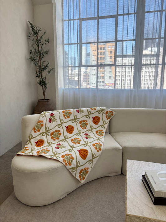 The Pumpkin Harvest Throw Blanket