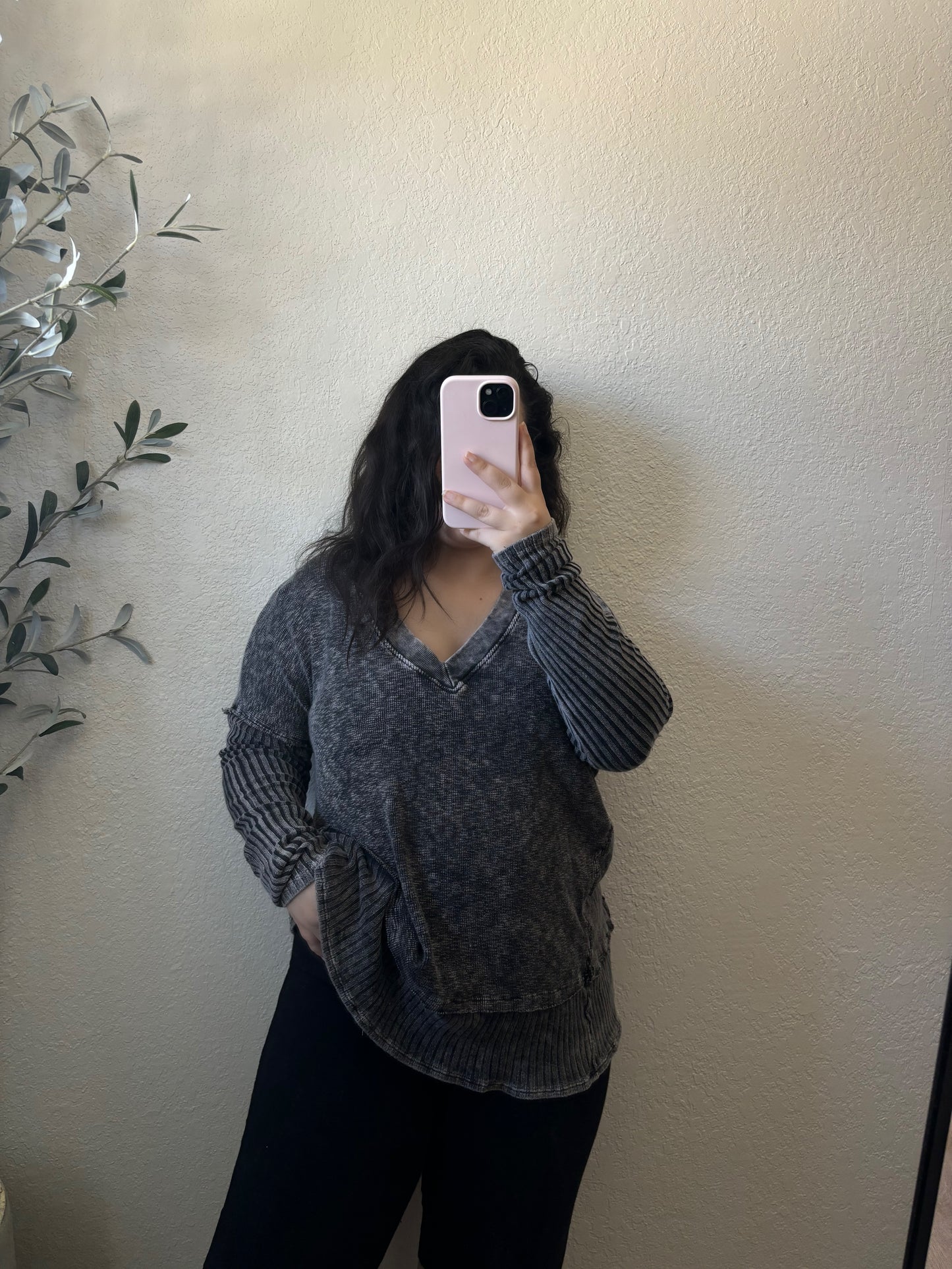 Gianna Sweater Top (Black)