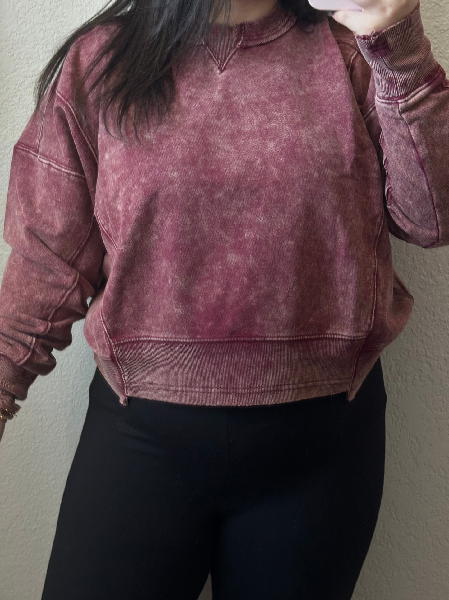 Kinsley Pullover-Cabernet