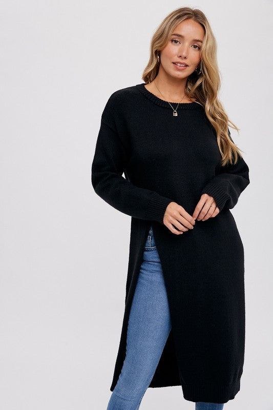 Natasha High Slit Longline Pullover