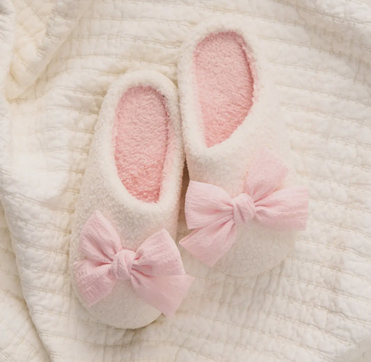 Betty Bow Blush Slippers