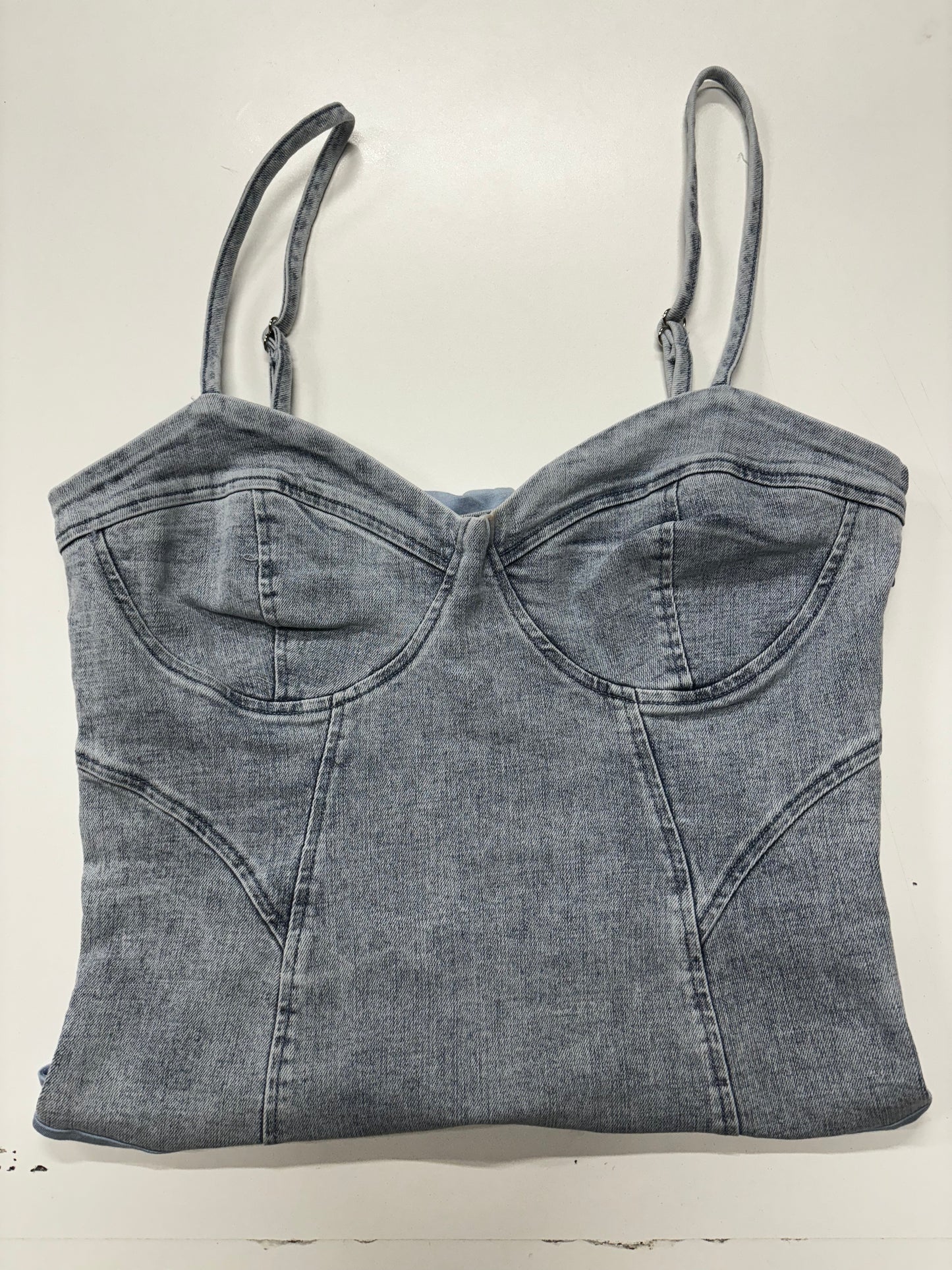 Gals Denim Bustier Bodysuit