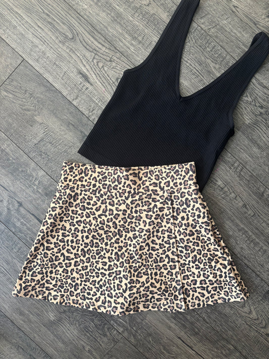 Wild Side Leopard Skort