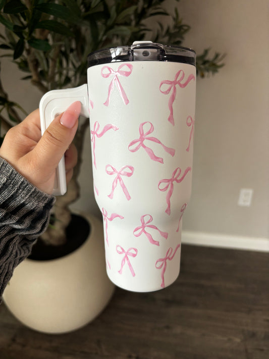 Pink Bows Tumbler- 20oz