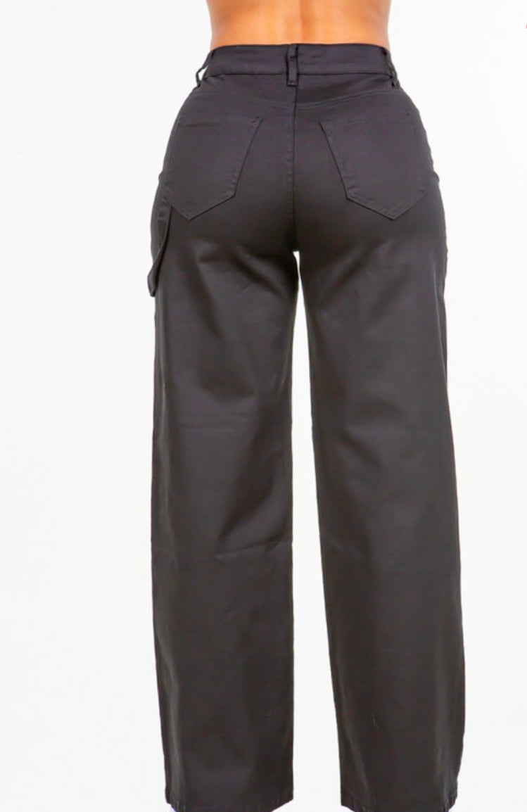 Natasha Cargo Pants (Black)