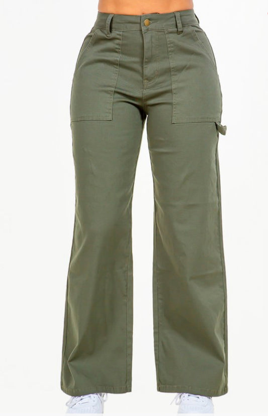 Natasha Cargo Pants (Olive)