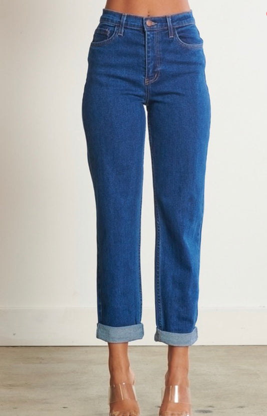 Janet Mom Jeans (Dark Stone)