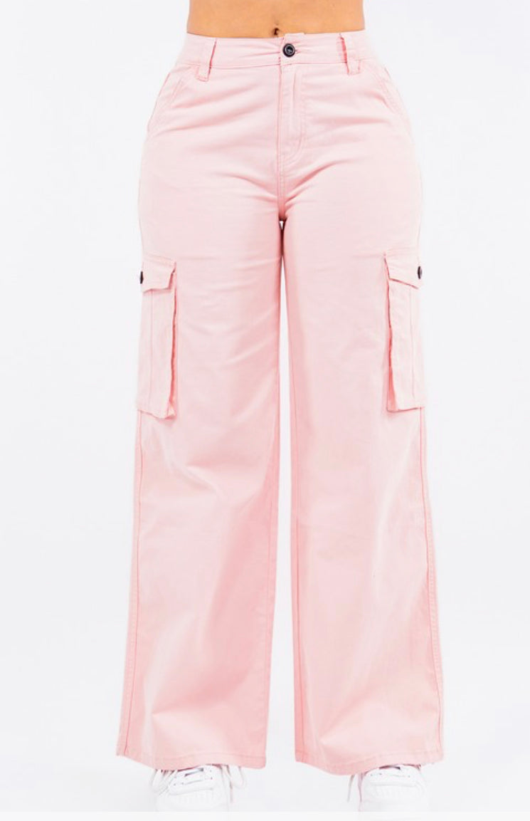 Cove Cargo Pants (Pink)