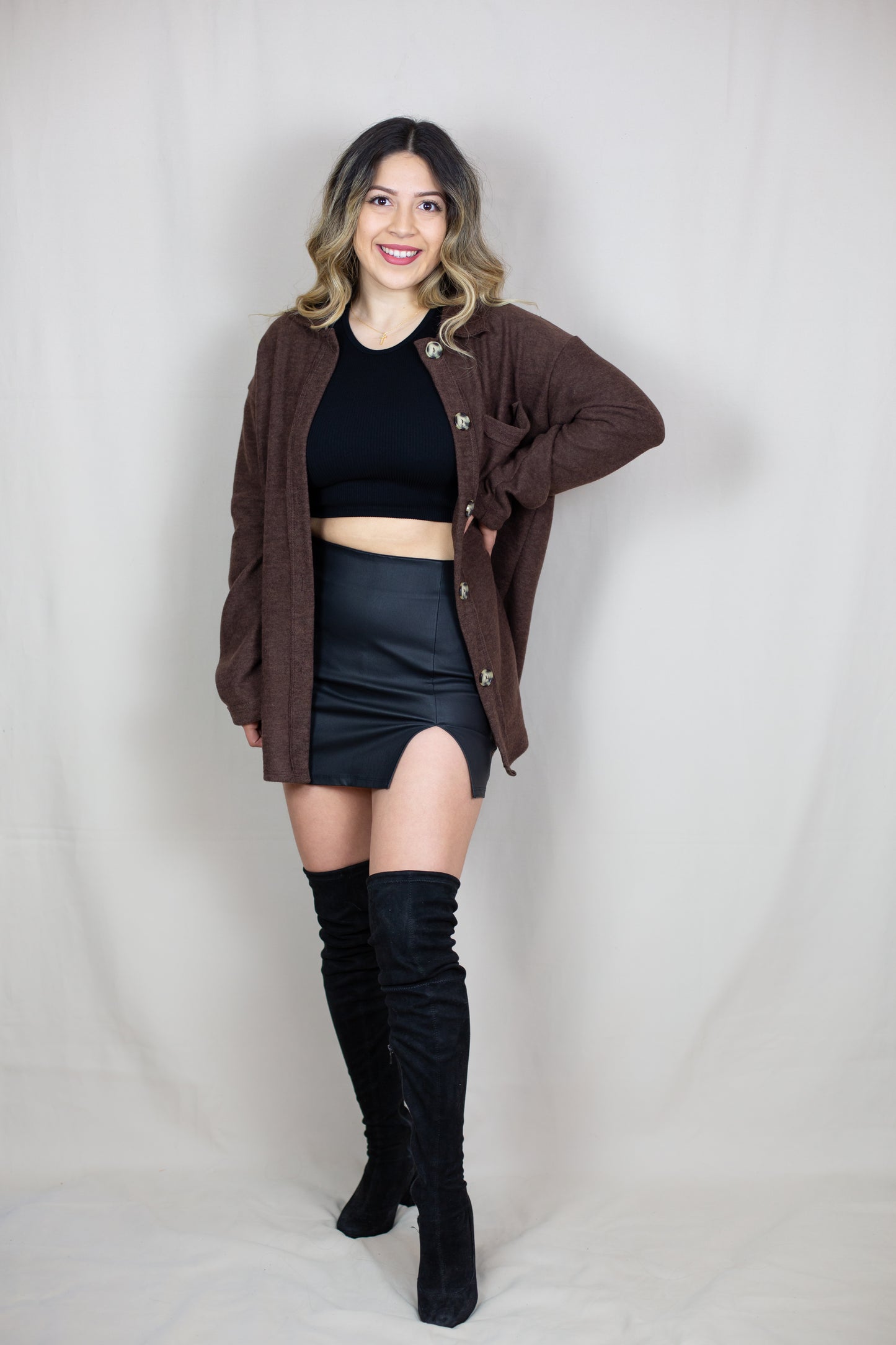 Tati Leather Skirt